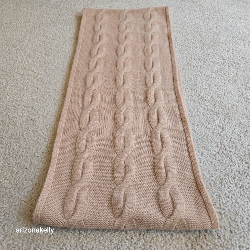 NWOT Cashmere Cable Knit Infinity Scarf - Picture 3 of 6
